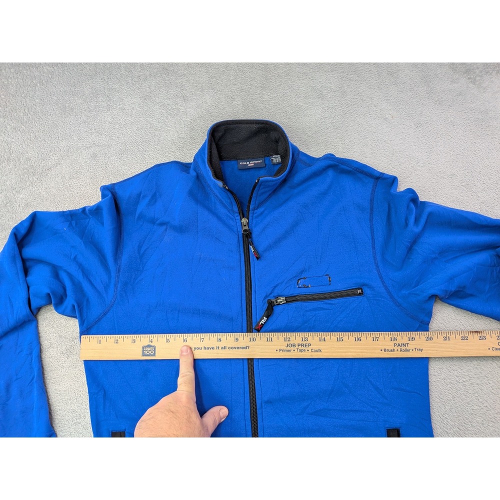 Polo Sport Ralph Lauren Mens Size Medium Blue Fleece Full Zip Jacket Activewear - Picture 6 of 10